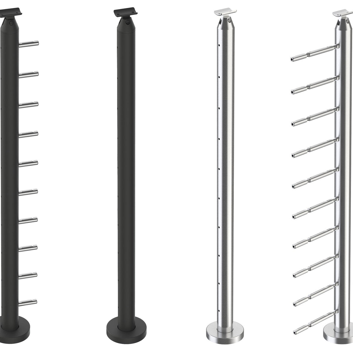 Cable Railing Round Surface Mount Post – Inline Design