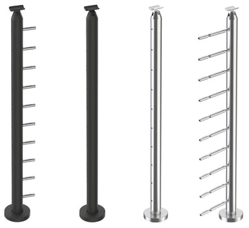 Cable Railing Round Stainless Steel 316 Heavy Duty Surface Mount Post