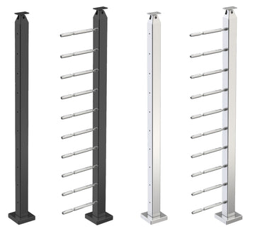 Cable Railing Square Stainless Steel 316 Heavy Duty Surface Mount Post