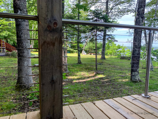 forest green cable railing