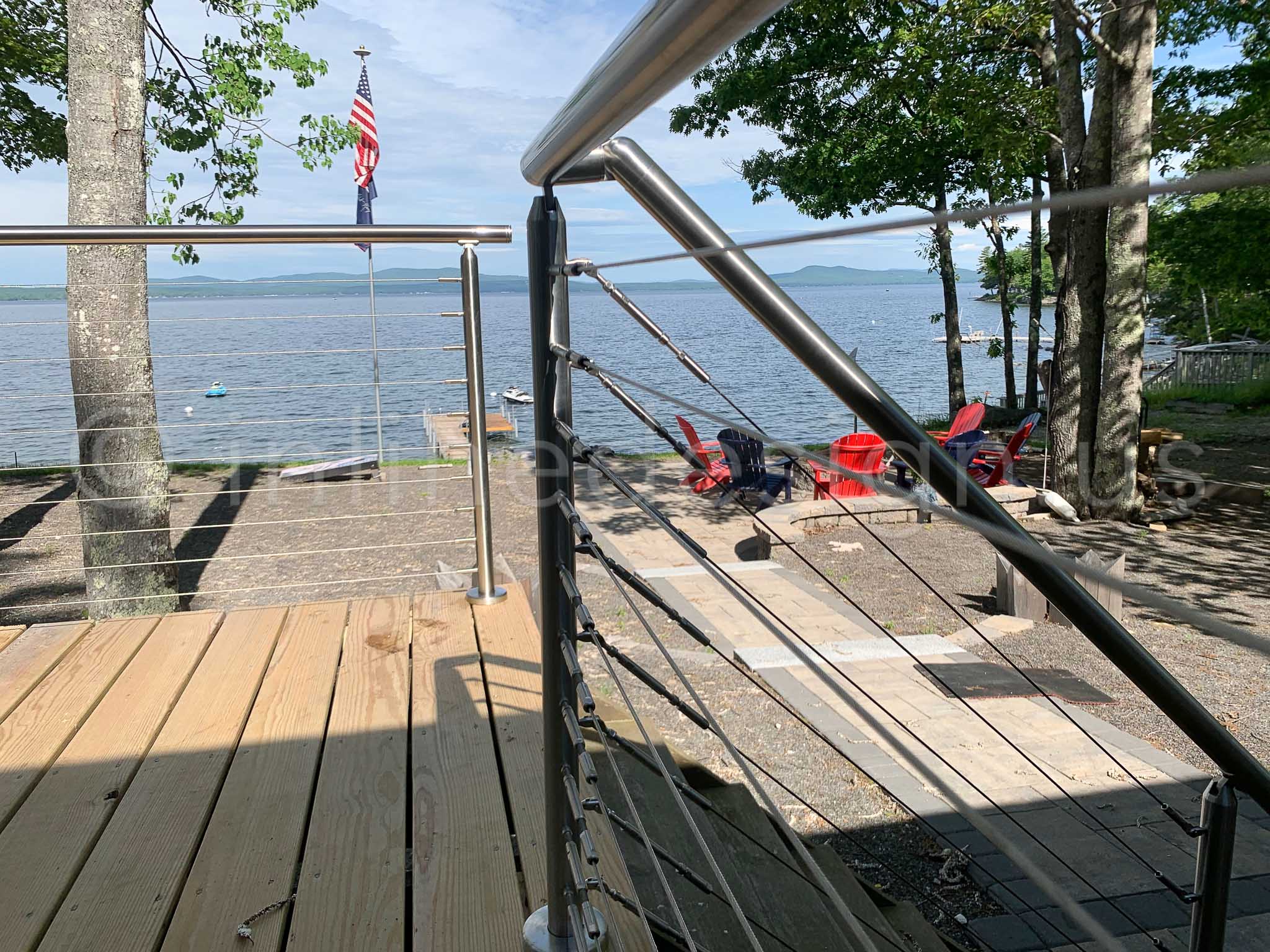 stair railing deck cable