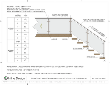 STAINLESS STEEL BALUSTRADE Posts Mid/ Corner/ End Grade Glass Clamps W