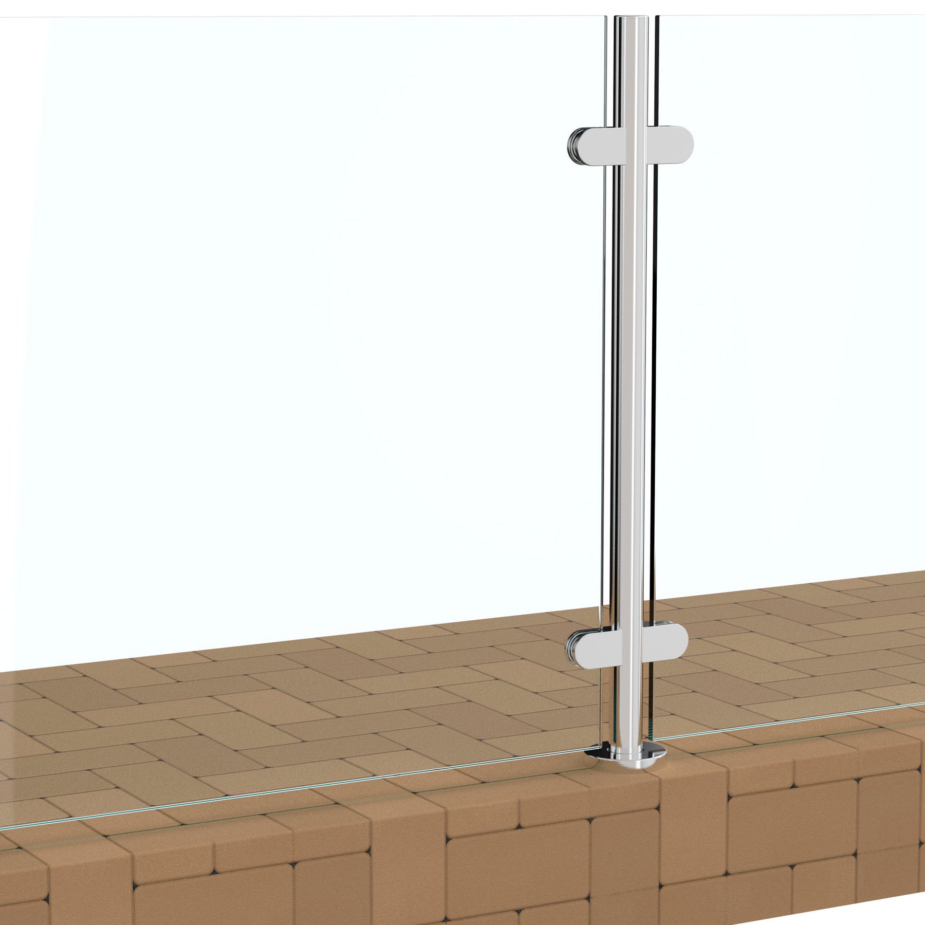 Glass Railing Round Surface Mount Post – Inline Design