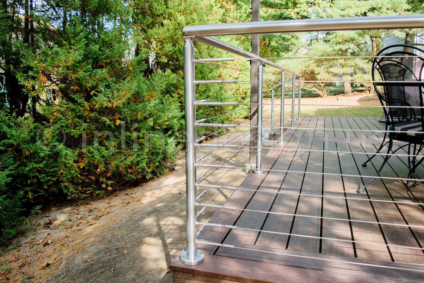 Cable Railing Round Surface Mount Post – Inline Design