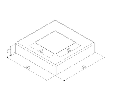 Stainless Steel Square Base Cover Inline Design