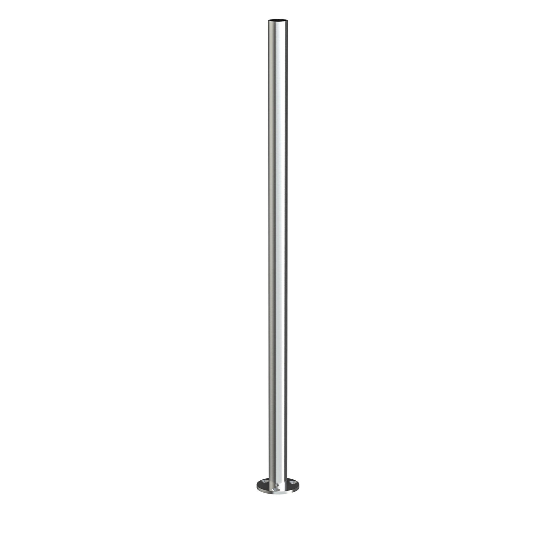 Round Barebone/Blank Fascia/Surface Post for Custom Railings - Stainle ...