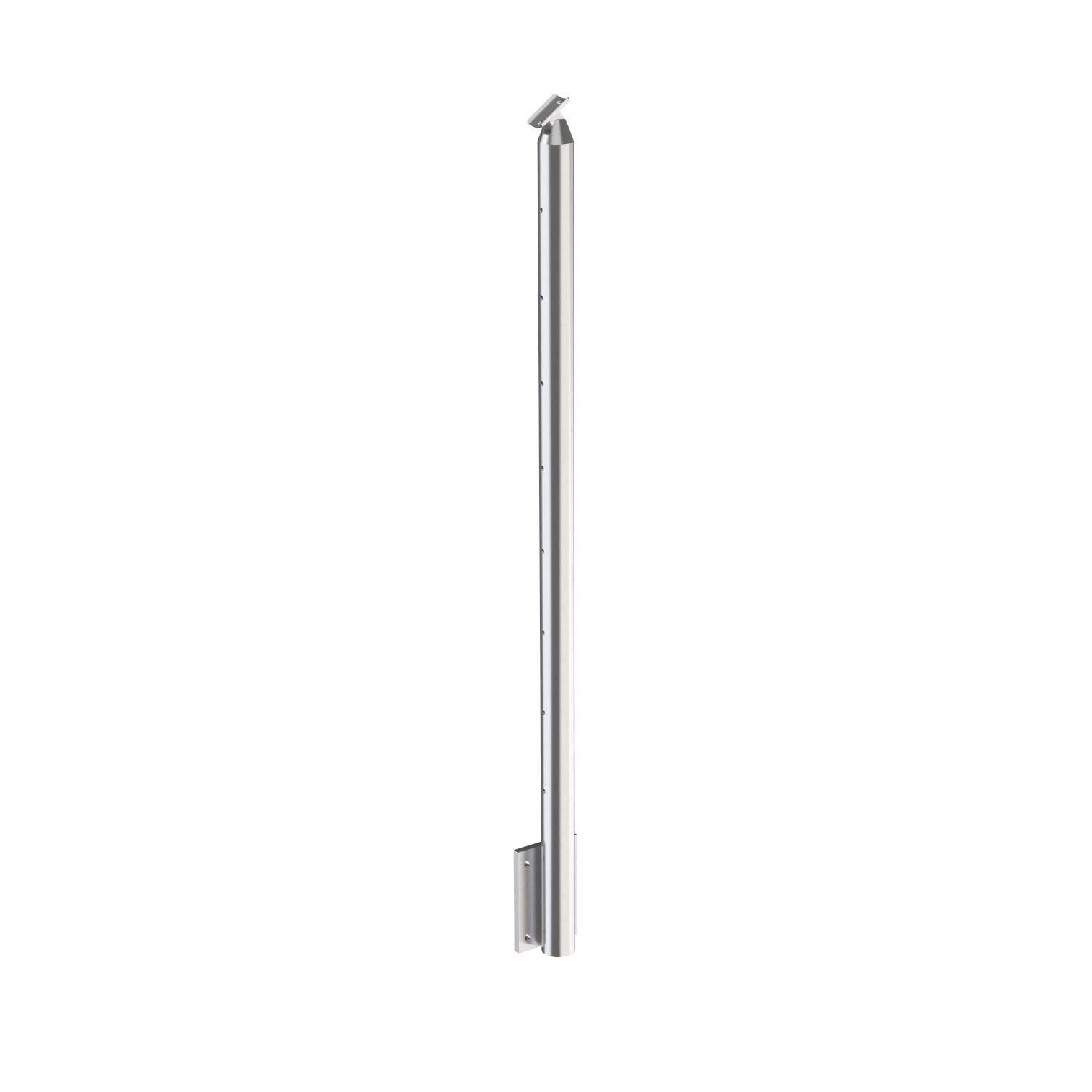 Cable Railing Round Fascia Mount Post – Inline Design