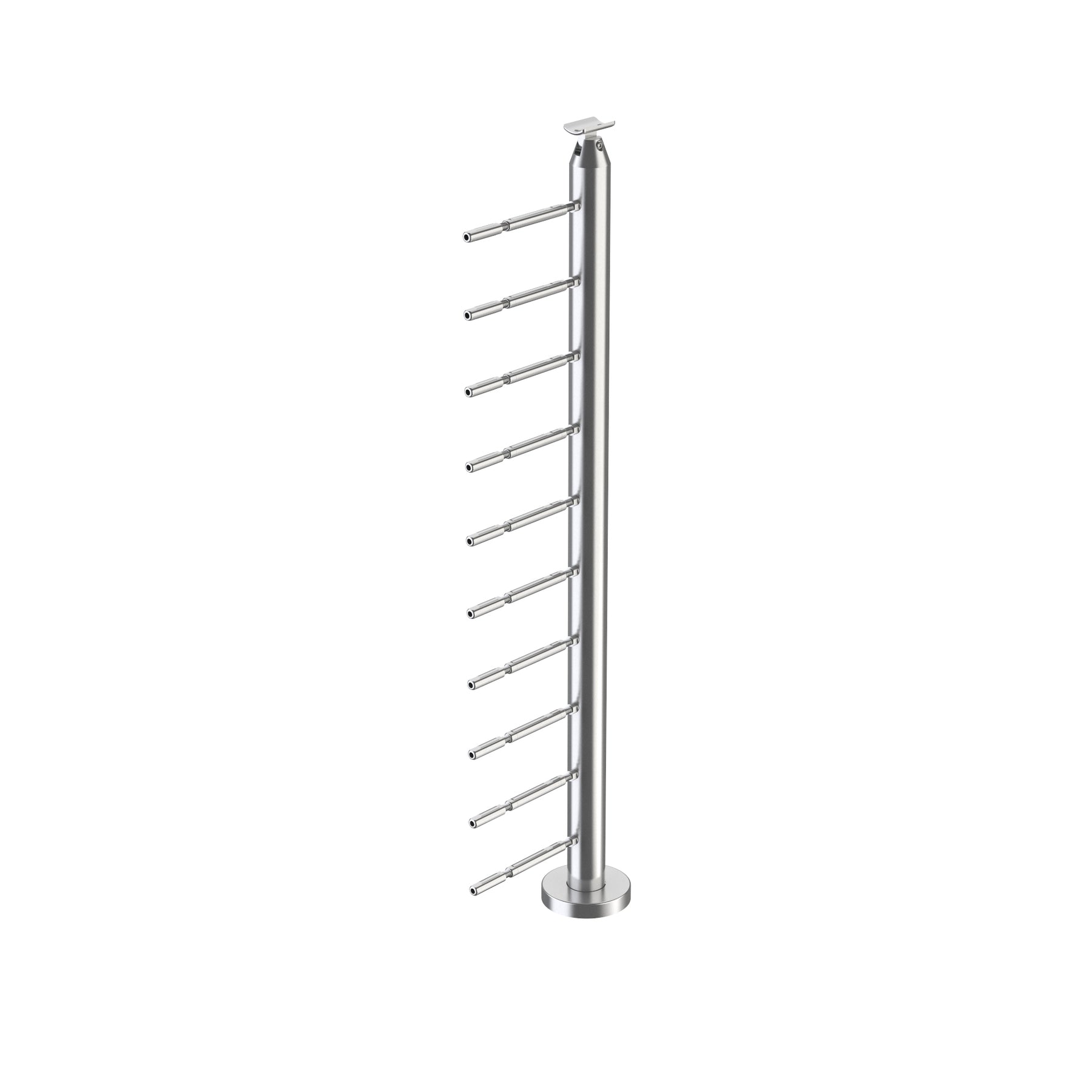 Cable Railing Round Stainless Steel 316 Heavy Duty Surface Mount Post ...