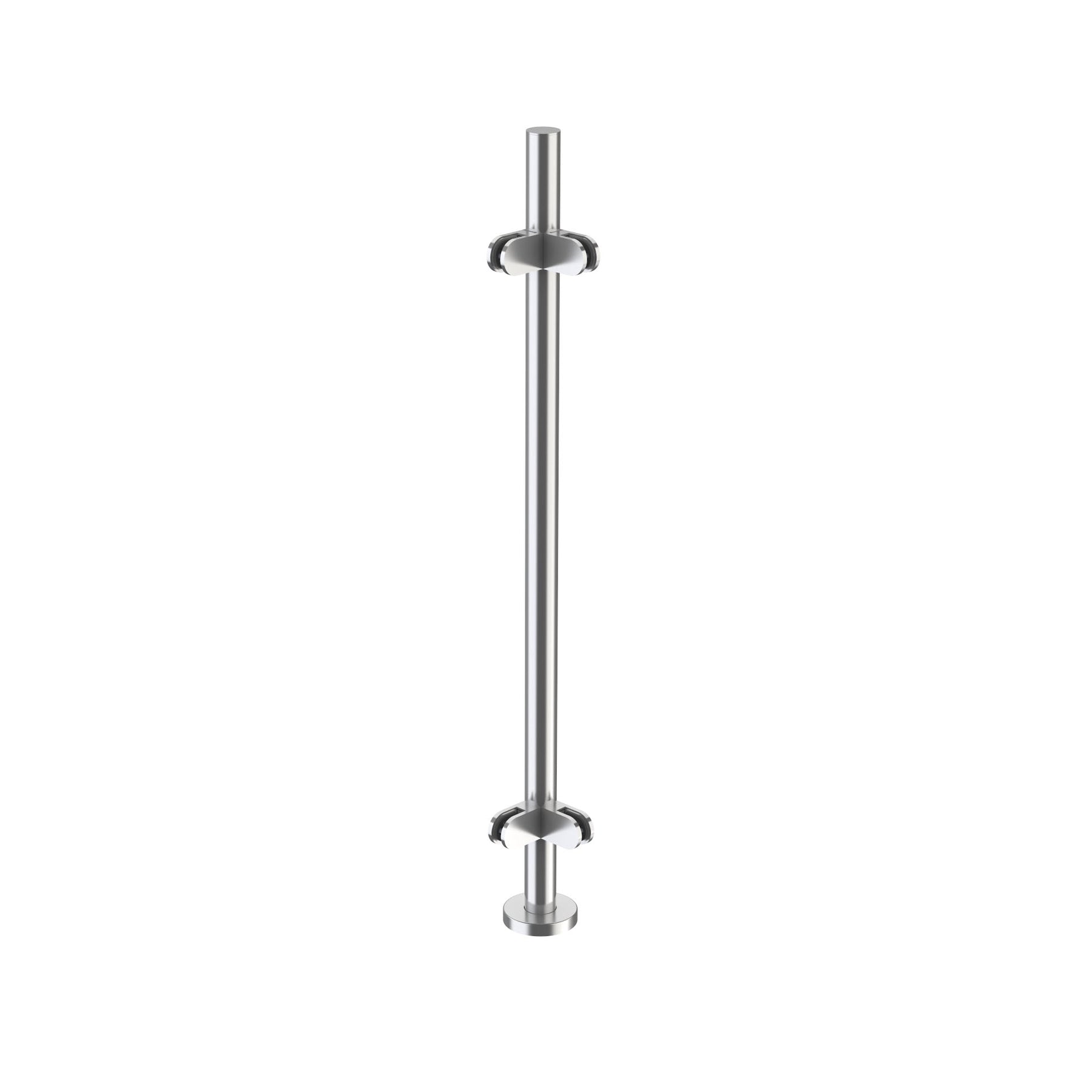 Steel Relling Round Glass Railing Round Surface Mount Post – Inline Design