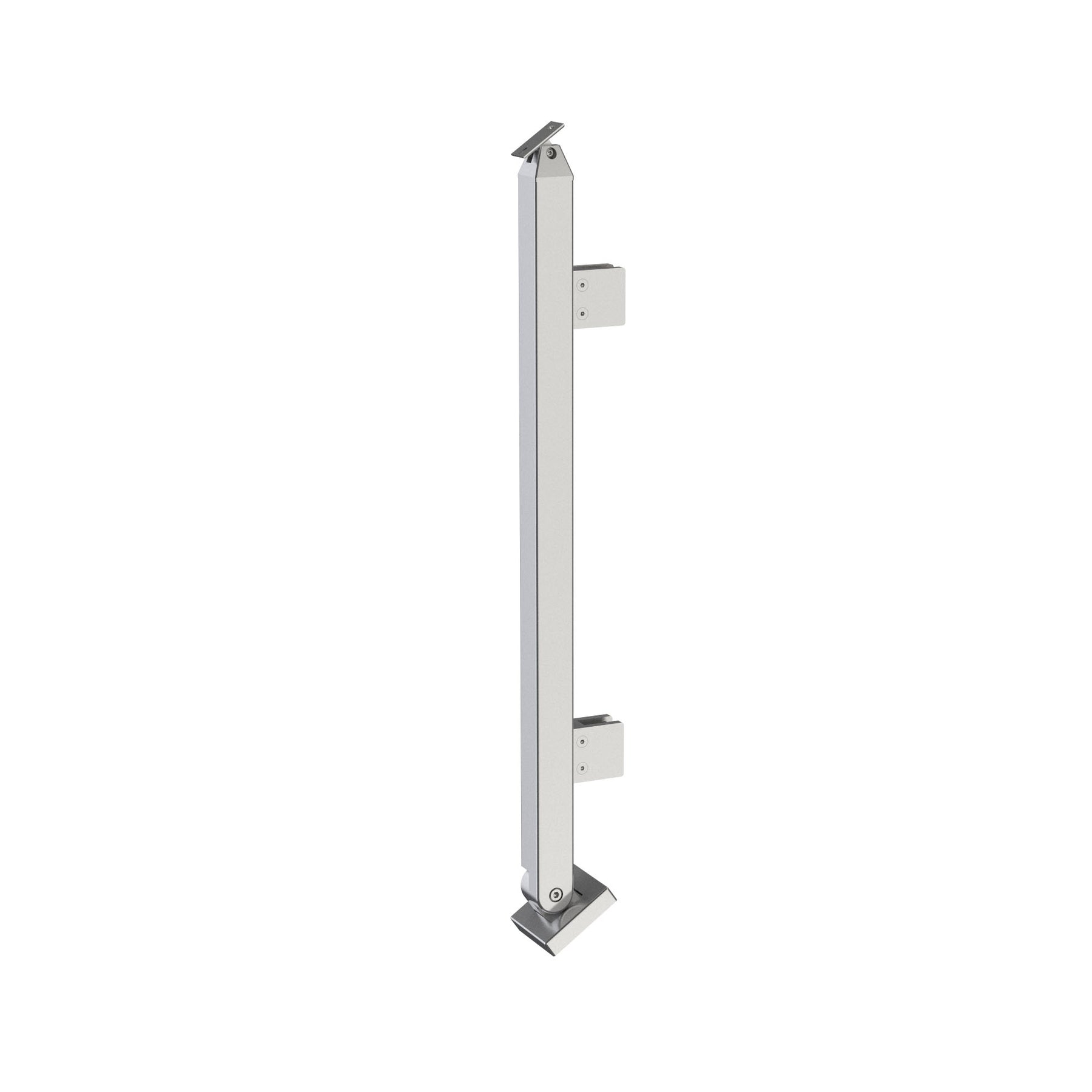 Rustic Steel Railing Square Post Glass Railing Square Surface Mount Post for Handrail – Inline Design