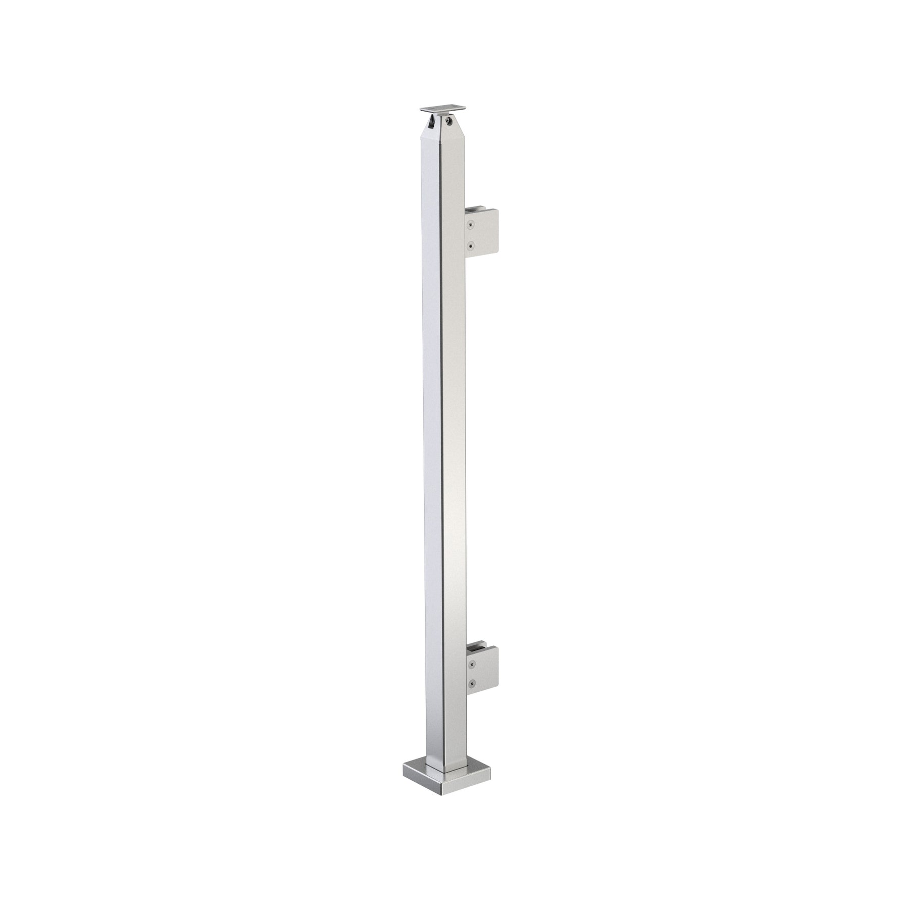 Square Railing Post Glass Railing Square Surface Mount Post for Handrail – Inline Design